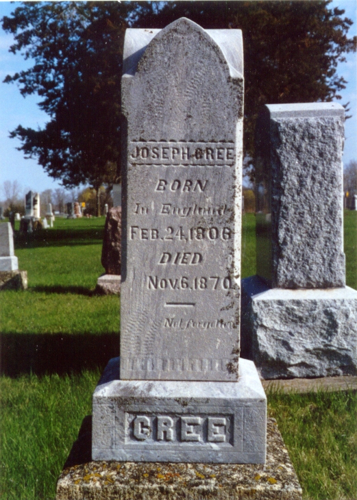 Cree headstone in Iowa, USA