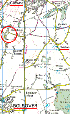 Location of Oxcroft